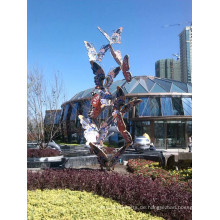 Große moderne Kunst Abstrakte Edelstahl Vogel Skulptur für Garten Dekoration